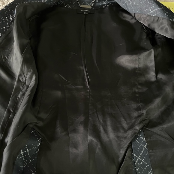 Wes Gordon navy and white muted print double breasted blazer jacket size… - Picture 11 of 11